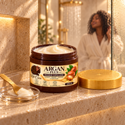 Masque capillaire Argan Plus Net-Care ouvert avec texture crémeuse